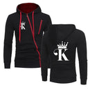 Men's Coat Casual Hooded Jacket With Diagonal Zipper For Sports