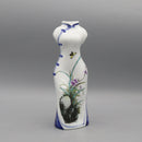 Hand Painted Ceramic Cheongsam Figurine Small Elegant Vase Decor
