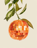 Retro Fruit Disco Ball Poster Citrus Apple Strawberry Canvas Art