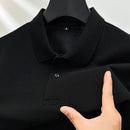 Men's Polo Shirt Cotton Casual Short Sleeve Solid Color Lapel Tee