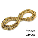 Gold Plated Hematite Beads Star Heart Shapes Loose Jewelry Beads