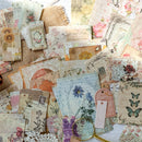Vintage Scrapbooking Paper Kit 100pcs Pack Light DIY Journal Decor Materials