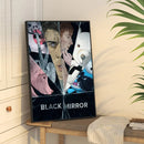 B-BLACK Mirror Wall Poster Self Adhesive For Bedroom Living Room