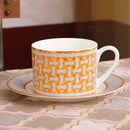 European Ceramic Coffee Cup Set With Plates And Gift Box