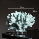 Imitation Coral Ornaments Resin Crystal Metal Tree Ocean Decor Figurines