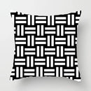 Black And White Geometric Cushion Cover Cube Letter Print Sofa Pillow