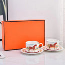 European Ceramic Coffee Cup Set With Plates And Gift Box