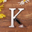 Silver Letter 3D Mirror Wall Sticker Alphabet For Birthday Wedding Decor