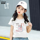 Girls Strawberry Milk Shake T-shirt Cute Pink Cartoon Short Sleeve Tee