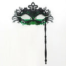 Venetian Masquerade Mask With Holding Stick For Womens Party