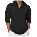 Men's Cotton Hoodie Long Sleeve Casual Oversized Loose Fit Shirt