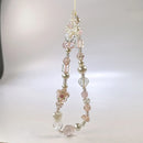 Glass Bowknot Flower Bead Phone Strap Lanyard Charm Keychain Pendant