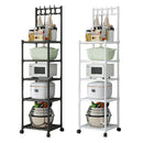 5 Tier Storage Shelves Heavy Duty Rolling Storage Rack For Home