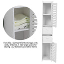 Bathroom Corner Cabinet Wood Plastic Storage Shelf Rack Organizer