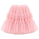 Girls Tutu Dress Mid-length Birthday Party Dance Princess Skirt