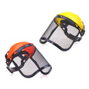 Garden Grass Trimmer Safety Helmet With Full Face Mesh Mask