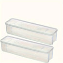 2pcs Transparent Refrigerator Storage Box For Food Preservation