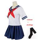 Yandere Simulator Cosplay Costume Osana Najimi School Uniform Wig