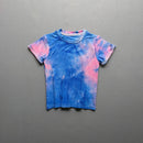 Kids Tie Dye T-shirt Summer Short Sleeve Toddler Girls Boys Tops