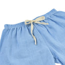Kids Cotton Linen Shorts Summer Breathable Loose Sports Beach Pants