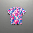 Kids Tie Dye T-shirt Summer Short Sleeve Toddler Girls Boys Tops