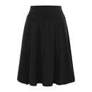 Women's High Waist Knee Length Solid Color Casual Skirt