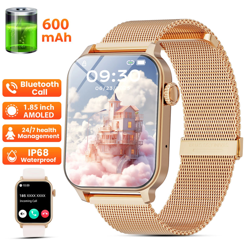 Karchilor Smartwatch With Bluetooth Calling 185 Inch HD Screen Large Battery