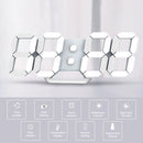 3D LED Wall Clock Digital Alarm Snooze Temperature Date Display