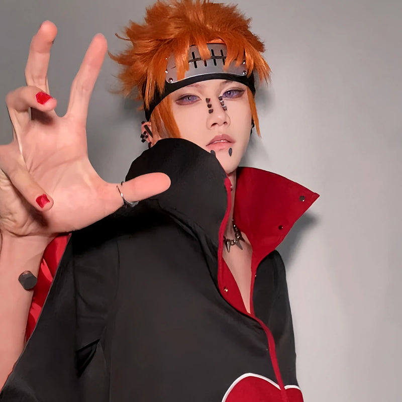 Uchiha Itachi Sasuke Cosplay Costume Embroidered Cloak Pain Konan Sasori