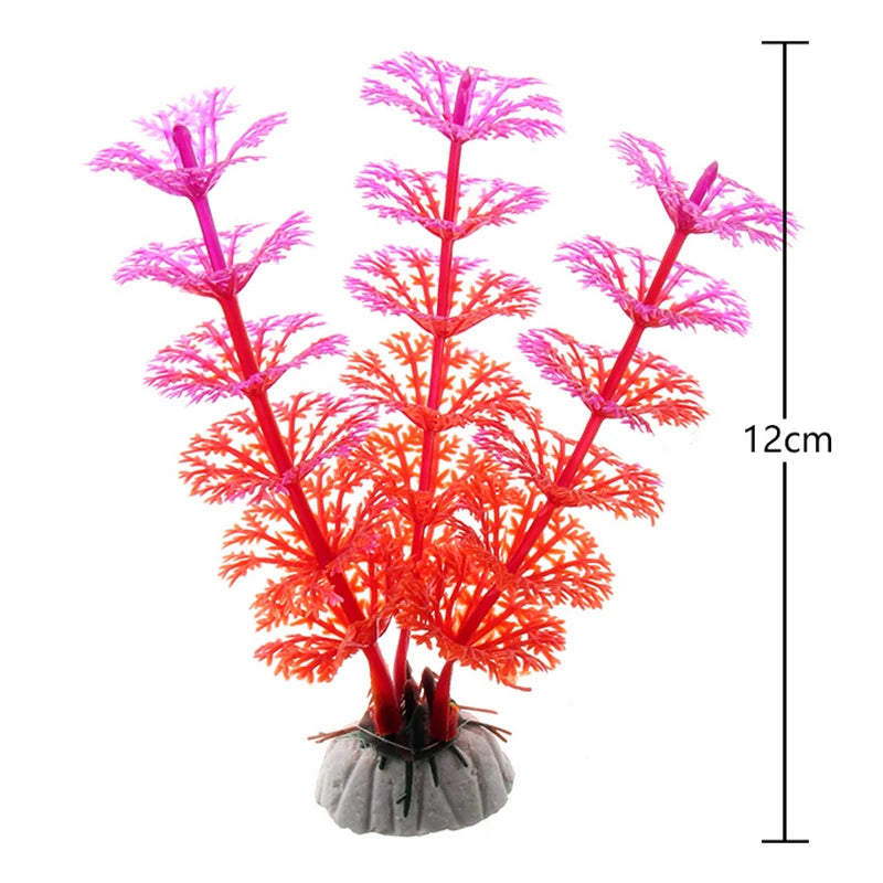 Artificial Aquarium Plants Green Plastic Underwater Fish Tank Decor