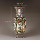 Chinese Antique Ceramic Vase Enamel Flower Bird Porcelain Decor
