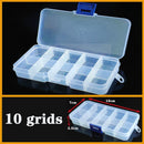 Plastic Organizer Box Clear Compartment Storage For Jewelry Tools