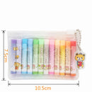 12PCS Small Column Eraser Set Cute Pencil Erasers For Students