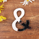 Silver Letter 3D Mirror Wall Sticker Alphabet For Birthday Wedding Decor