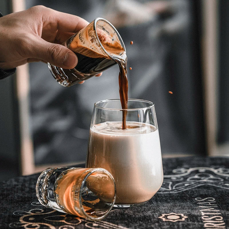 Espresso Glass Measure Cup 10-50ml Shot Jigger Cocktail Beaker