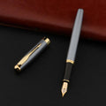 Metal Fountain Pen Black Gold Business Student Office Writing Gift