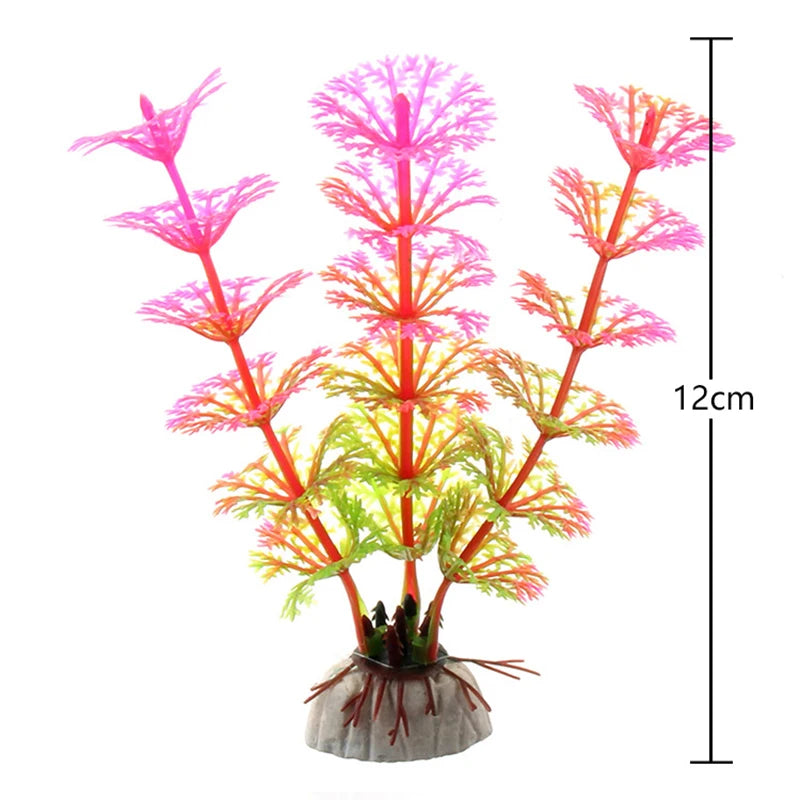 Artificial Aquarium Plants Green Plastic Underwater Fish Tank Decor