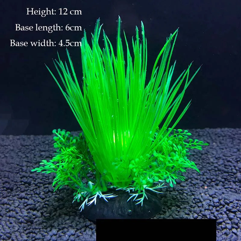 Artificial Aquarium Plants Green Plastic Underwater Fish Tank Decor