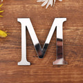 Silver Letter 3D Mirror Wall Sticker Alphabet For Birthday Wedding Decor