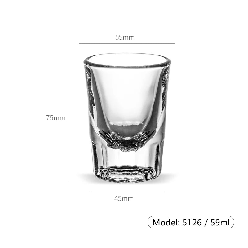 Espresso Glass Measure Cup 10-50ml Shot Jigger Cocktail Beaker