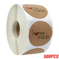 100-500pcs Vintage Kraft Paper Stickers Thank You Scrapbook Labels