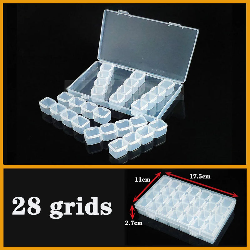 Plastic Organizer Box Clear Compartment Storage For Jewelry Tools