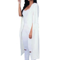 Women Cloak Coat Long Split Sleeve Shawl Collar Office Blazer Cape