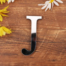 Silver Letter 3D Mirror Wall Sticker Alphabet For Birthday Wedding Decor
