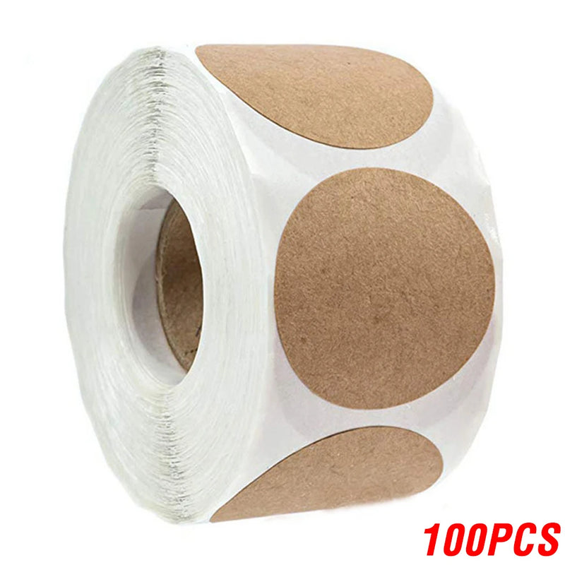 100-500pcs Vintage Kraft Paper Stickers Thank You Scrapbook Labels