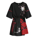 Lolita T-shirt Skirt Set Japanese Red Ribbon Girl Summer Outfit