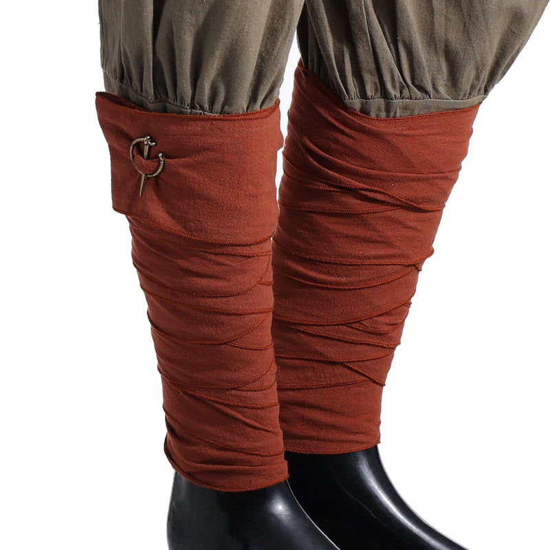 Viking Leg Wraps With Clasps Medieval LARP Viking Costume Accessories