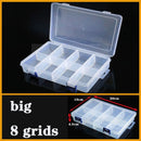 Plastic Organizer Box Clear Compartment Storage For Jewelry Tools