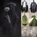 Medieval Cape Hooded Cloak Unisex Mantle Wicca Wizard Costume