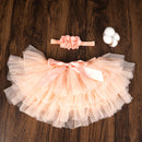 Baby Tutu Skirt Set Girls Tulle Tutu Bloomers Headband 2pcs